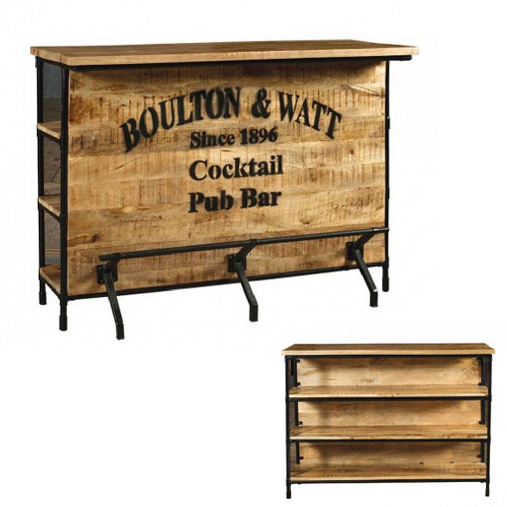 Acquista online Mobile bancone bar Boulton legno riciclato e metallo Agora'